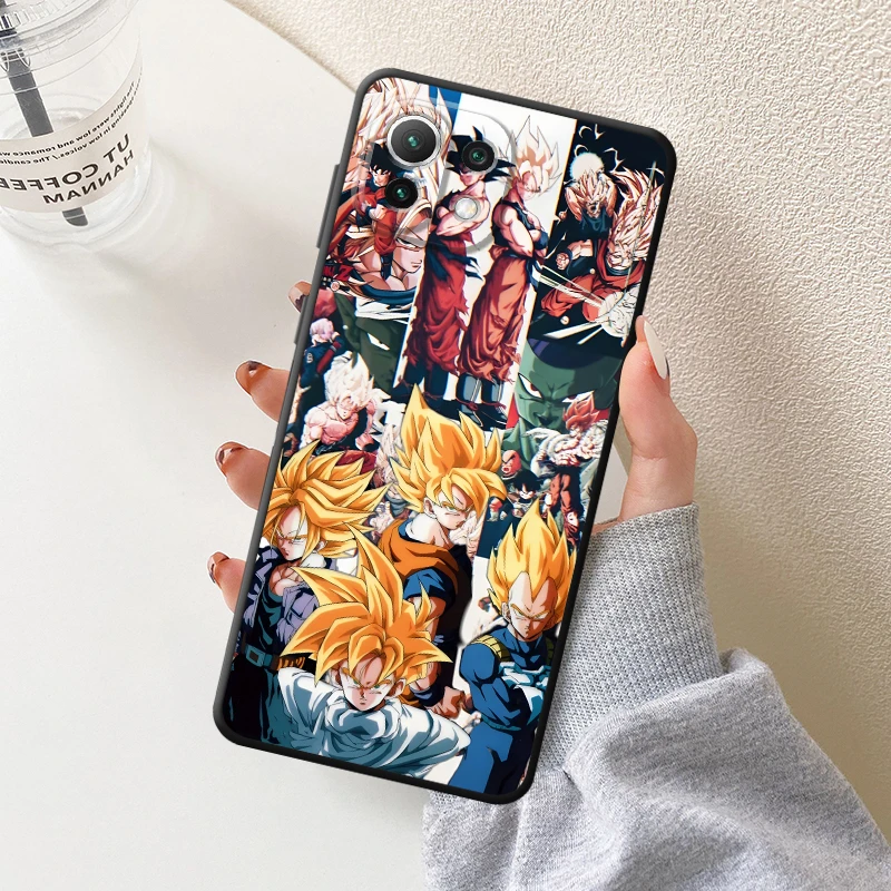 Dragon Ball Goku Art Black Soft Phone Cover Case for Xiaomi Mi 10T 11T 12T Pro 12X 13 14 15 Pro 11 12 13 Lite