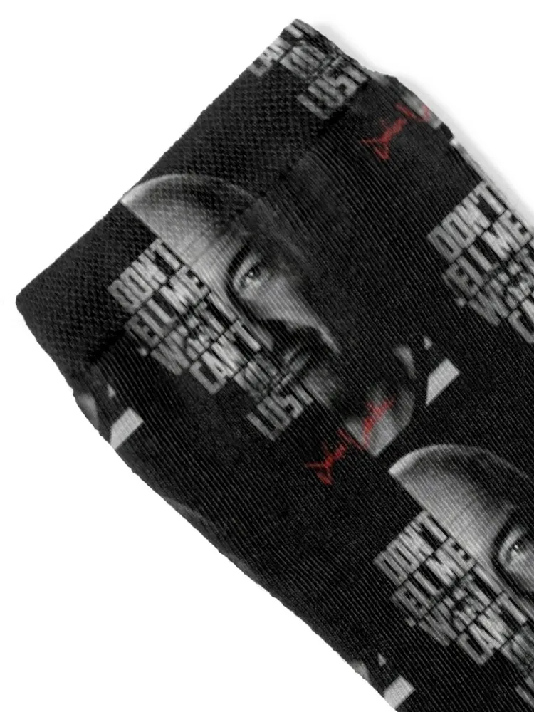 Black and white John Locke Lost tv show quote poster Socks gifts Rugby Woman Socks Men's