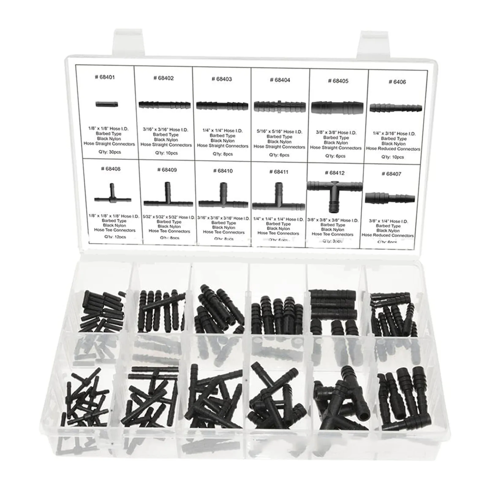 

Easy Installation Application Car Hose Connector Assortment Number Of Pieces Storage Case Straight T Piece Connector