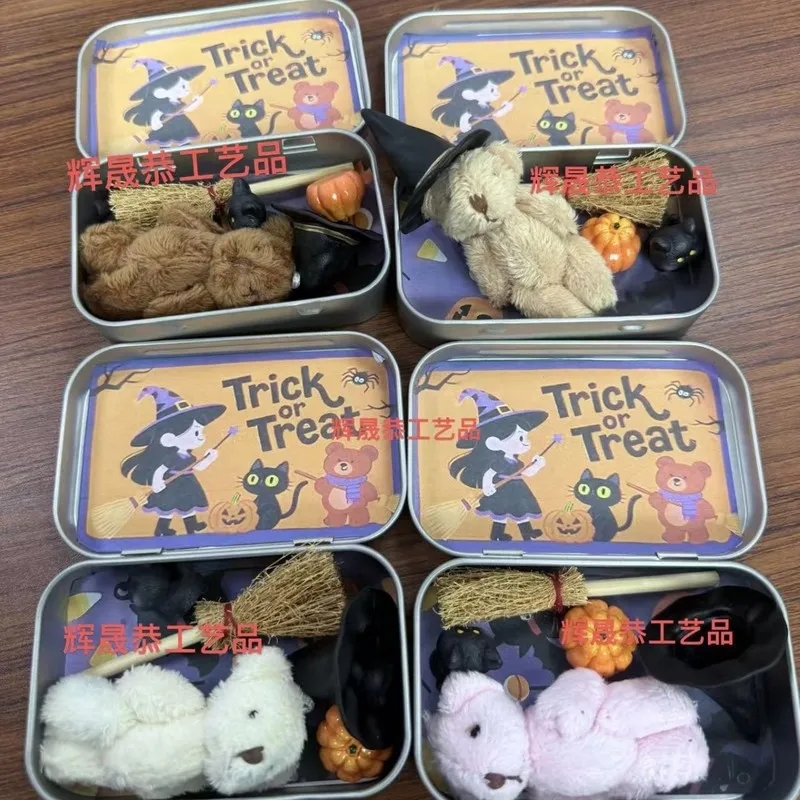 

Медведь на Хэллоуин в коробке, модная слепая коробка, игрушка, маленький медведь, подарочный набор, сюрприз, глухая коробка на тему Хэллоуина, игрушки для детей