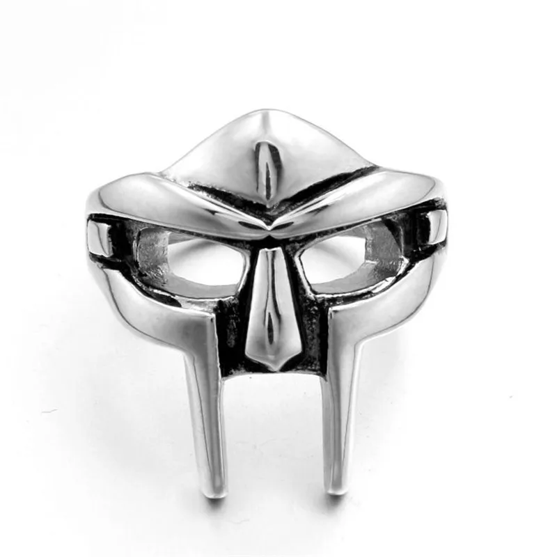 Vintage Goth Mf Doom Mask Adjustable Knuckle Rings For Men Punk Egyptian Pharaoh Male Opening Ring Boyfriend Jewelry