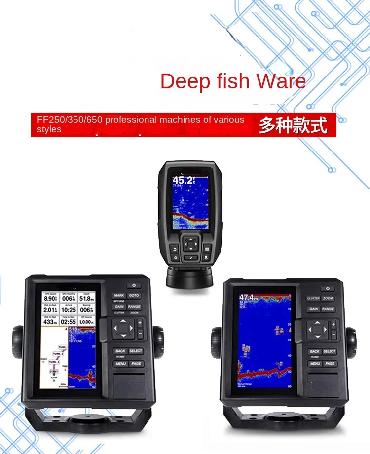 

Fish Finder Ff250 350 650 5/7 Cv9svs Sea Fishing Sonar Fishing Vessels Detection Instrument Raft Fishing