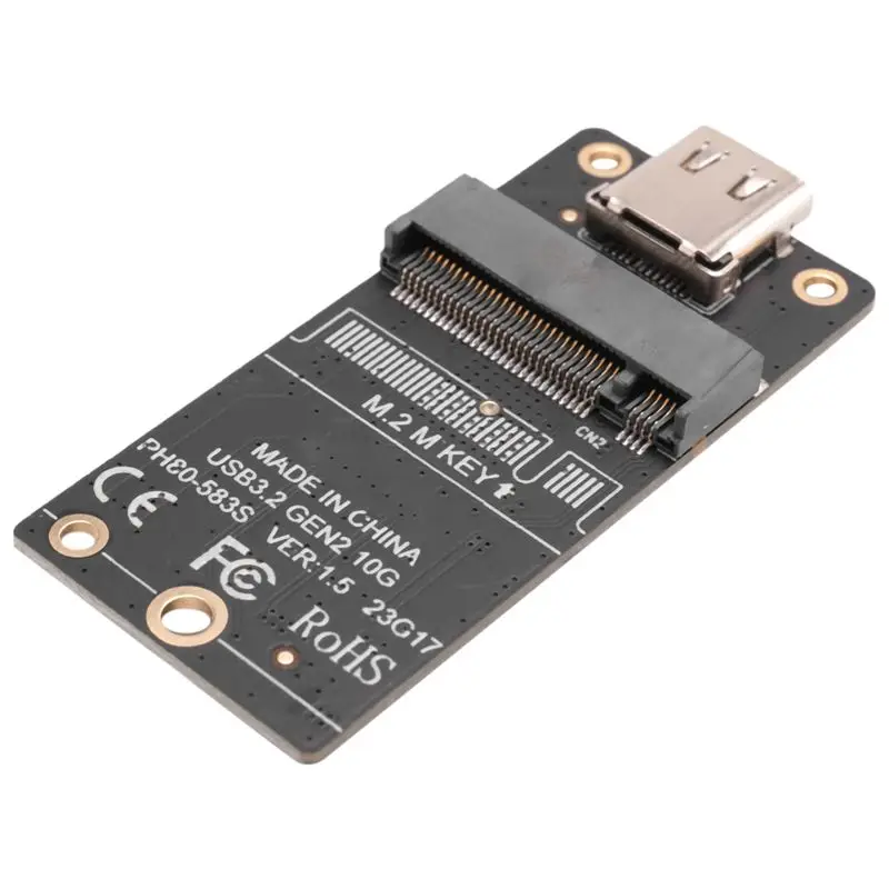 AY14 -1 PCS M2 NVME HDD Enclosure Interposer Board JMS583 Chip 10Gbps Support 2230 2242 2260 SSD Black