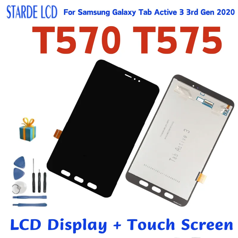 8 ” High Quality For Samsung Galaxy Tab Active 3 3rd Gen T570 T575 SM-T570 LCD Display Touch Screen For Samsung T570 LCD