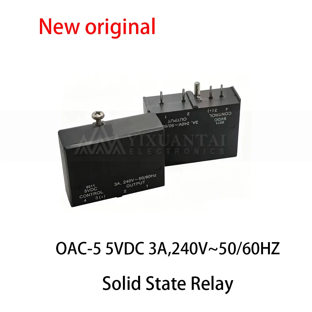 (3pcs) 100% New relay OAC-5 5VDC 3A, 240V~50/60HZ 5-pin solid-state relay