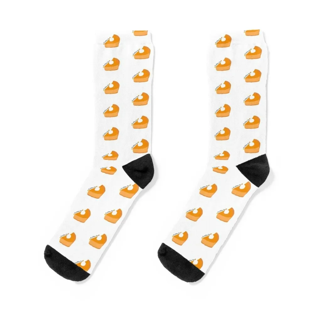 Cute Halloween Pumpkin Pie Kawaii Sweet Cake Anime Art Logo Fall Food Socks golf designer brand Socks Ladies Men's