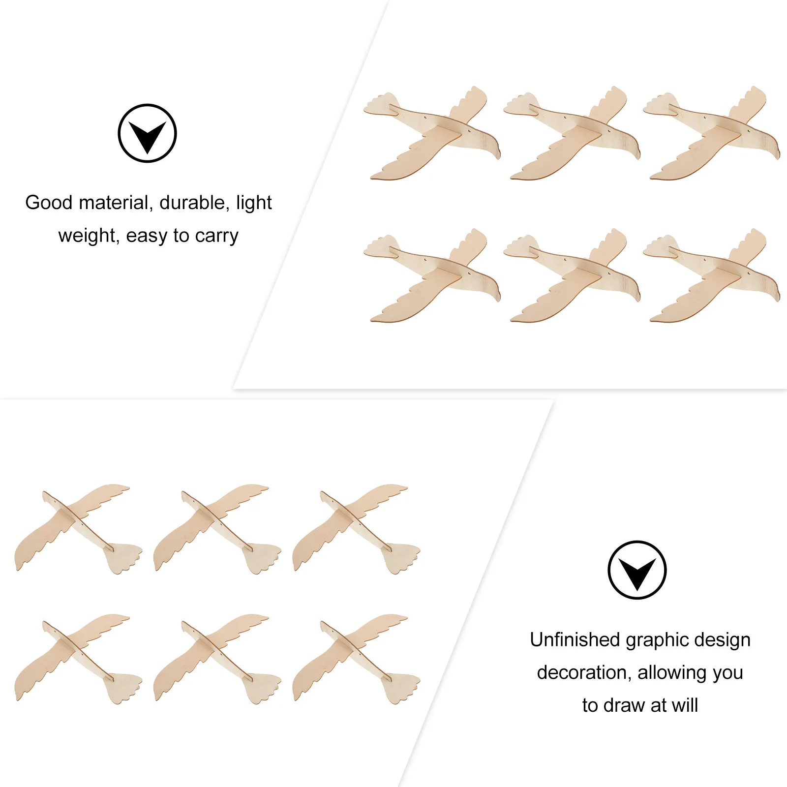6Pcs Wooden Animal Puzzle DIY Eagle Art Craft Kit for Kids Hand Painting Educational Game Room Decor Unique Gift Idea