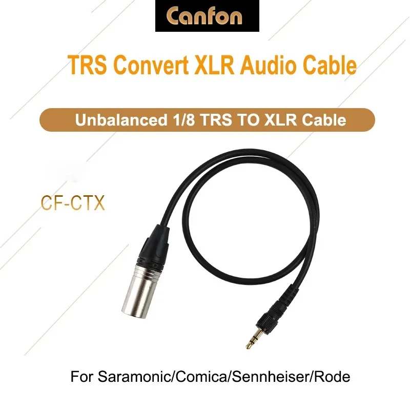 Canfon TRS Convert XLR Audio Cable Balanced Output for Saramonic/Comica/Sennheiser/Rode Wireless Microphone Connect to Camera view 5