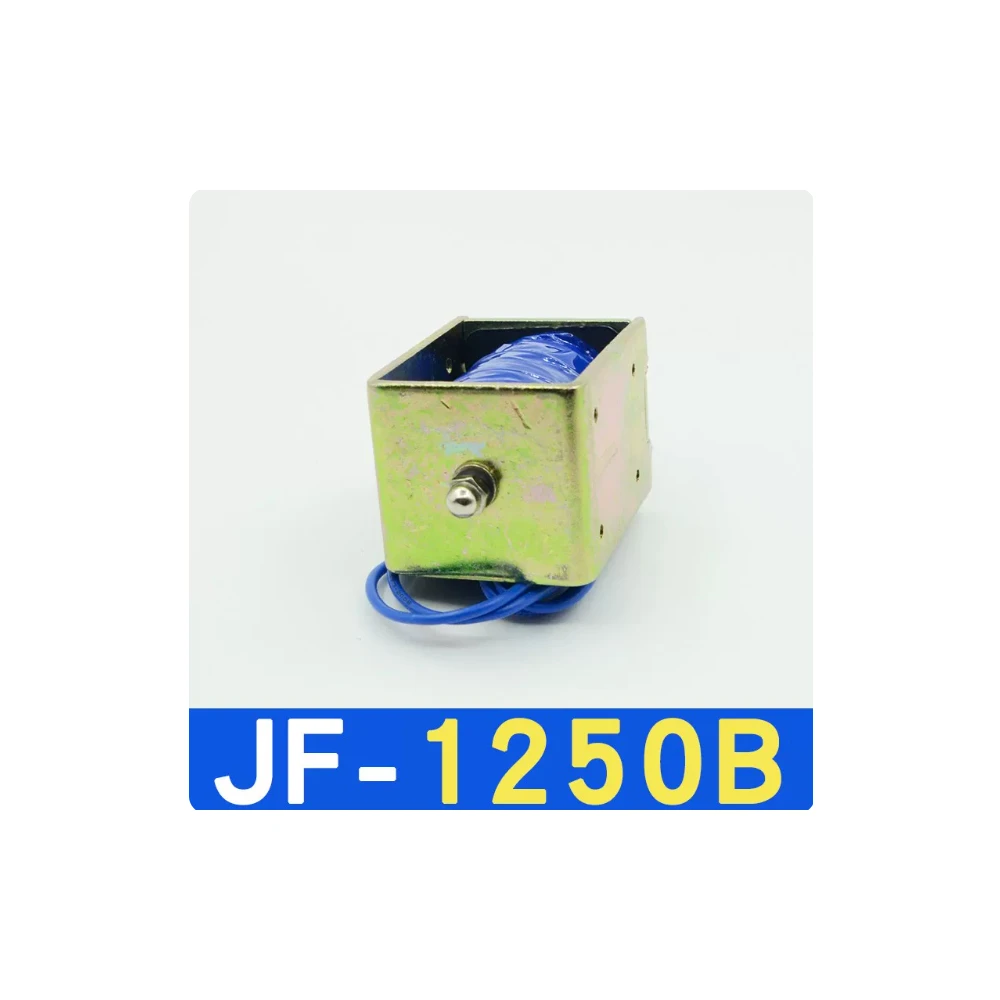 JF-1250B Electrical Through-Beam Electromagnet DC12V24V, Spring Return Attraction, 60N Sliding Frame, Pull Type, Magnetic Force