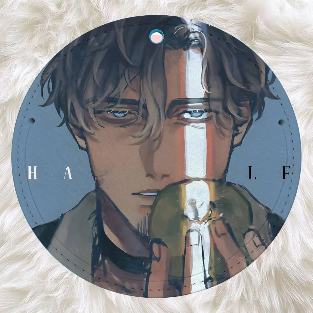 Anime M-Milgram Cartoon Name Address Plate Leather Luggage Tag Chain for Fits Travel Bags Backpacks, Business Bags ID Straps view 3