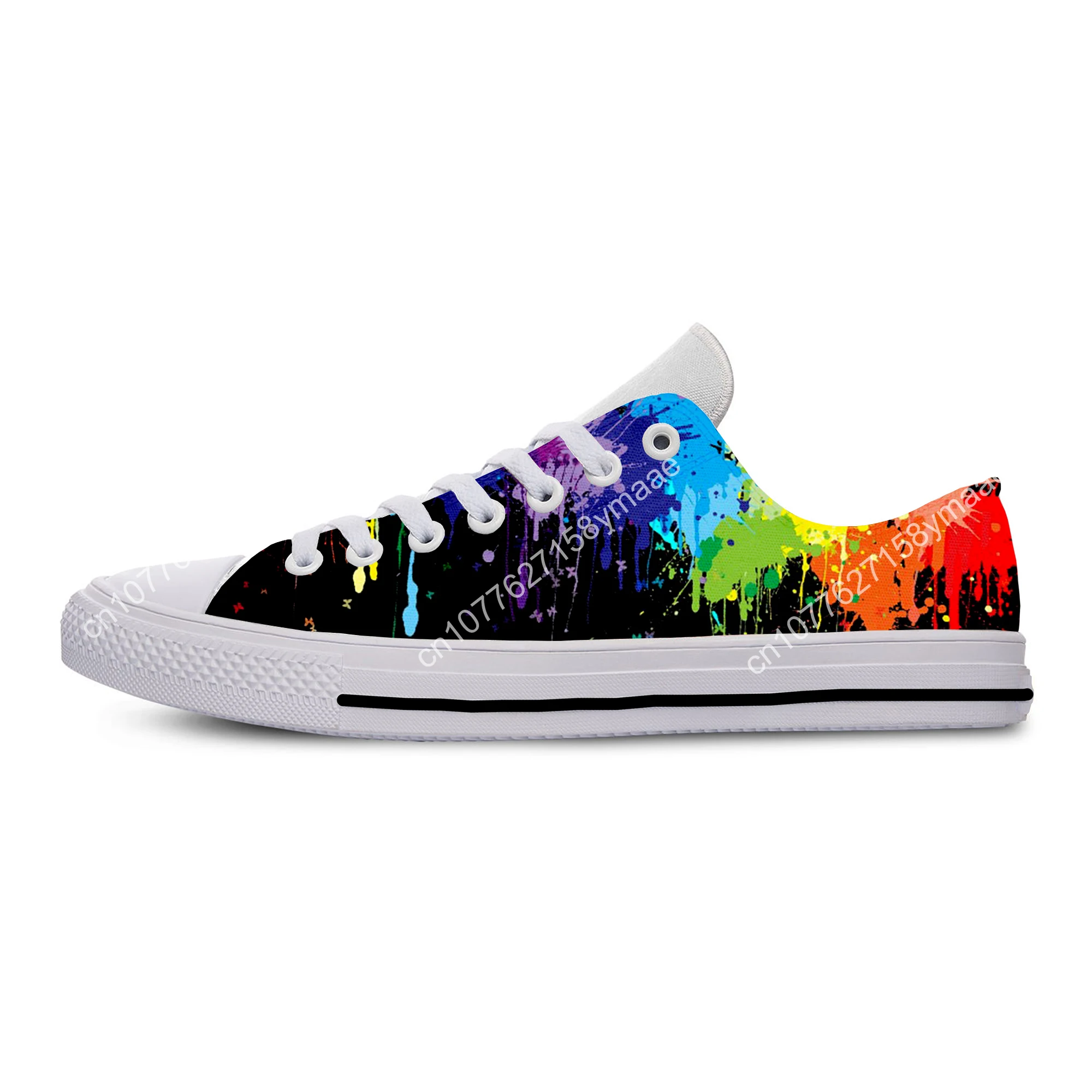 Hot Summer Cool Men Women Harajuku Style Color Graffiti Hip Hop Unisex Shoes Classic High Help Board Shoes Fashion Shoes