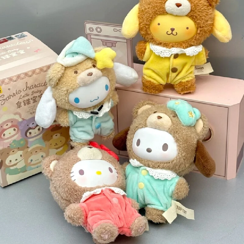 

Аутентичные Сан-персонажи Латте, виниловая плюшевая слепая коробка, плюшевый ключ и подвеска в виде кошелька, милые аниме, коллекционные подарки-сюрпризы на день рождения