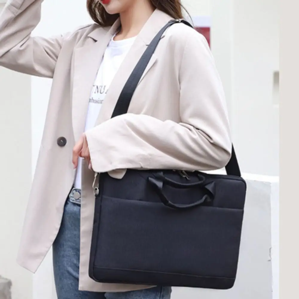 

Ultra Thin Laptop Handbag with Handle Shockproof Computer Storage Bag Waterproof High-capacity Tablet Carry Case Business Use