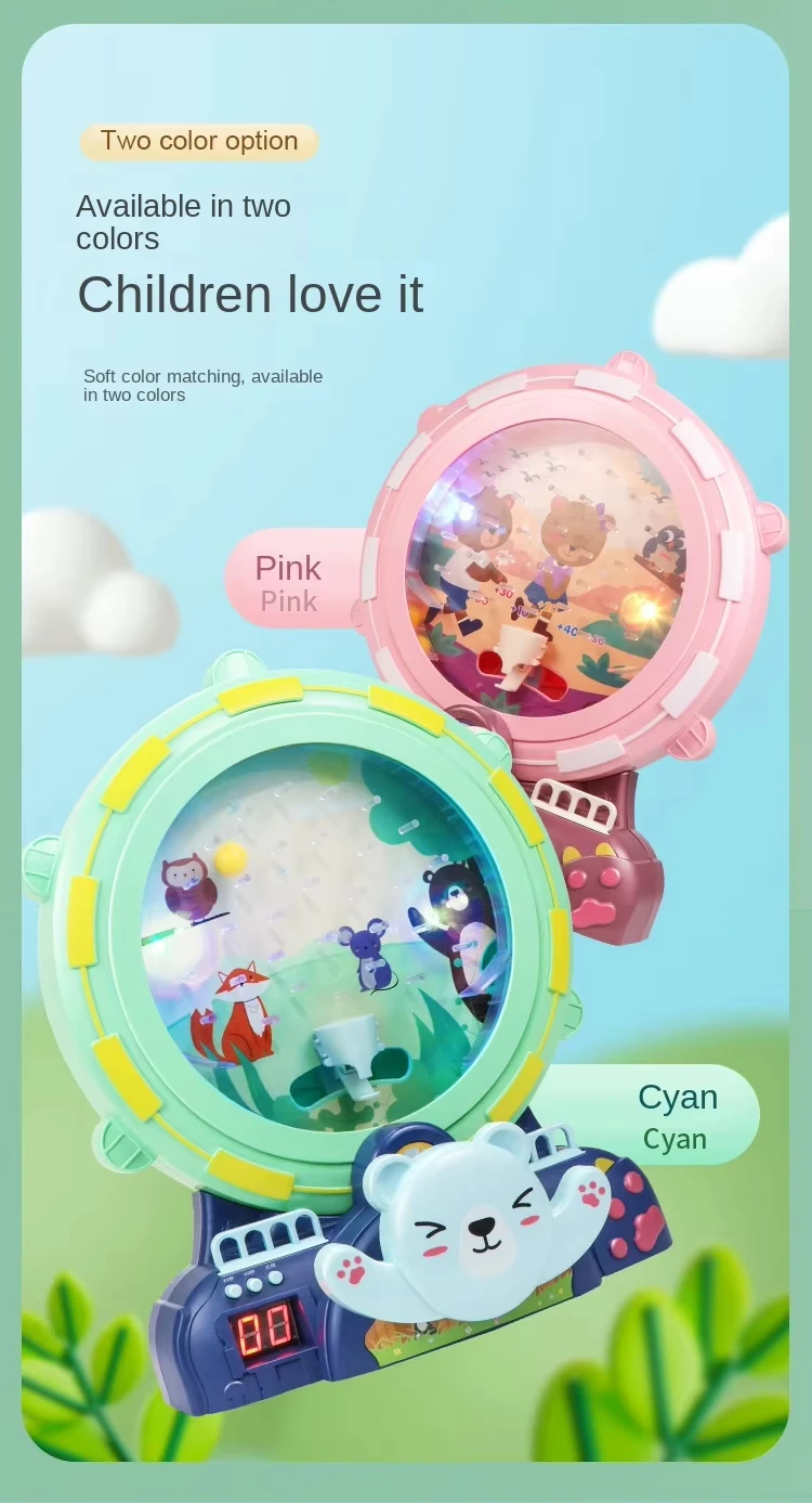 Crianças roda gigante elétrica pinball brinquedo mini garra máquina de arcade educação precoce desenvolvimento desktop jogo feijão picker brinquedo