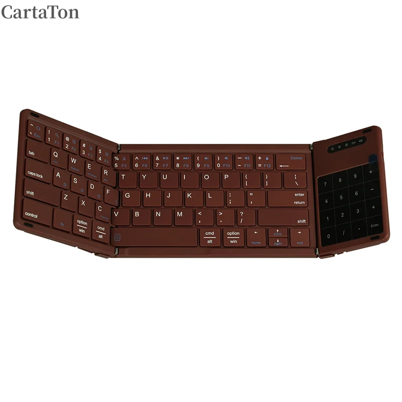 Mini Bluetooth Keyboard With Touchpad Mode/ Numeric Key Mode Rechargeable For Win Android