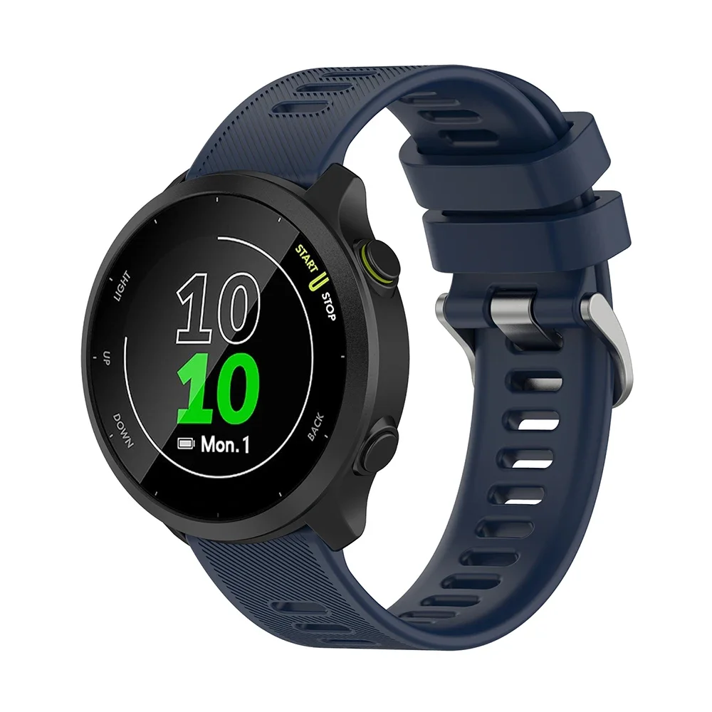 สายนาฬิกาซิลิโคน20มม. สำหรับ Garmin Forerunner 55 158 245 645สายสมาร์ทวอท์ชสำหรับ Garmin voactive 5 venu SQ