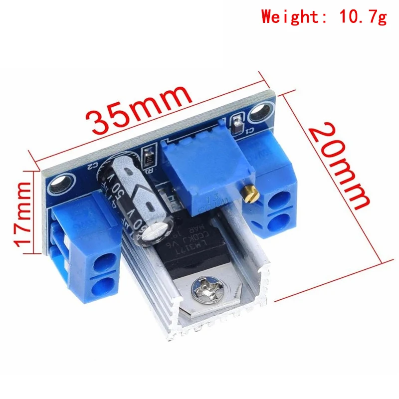 LM317 DC-DC Converter Buck Step Down Circuit Board Module Linear Regulator LM317 Adjustable Voltage Regulator Power Supply