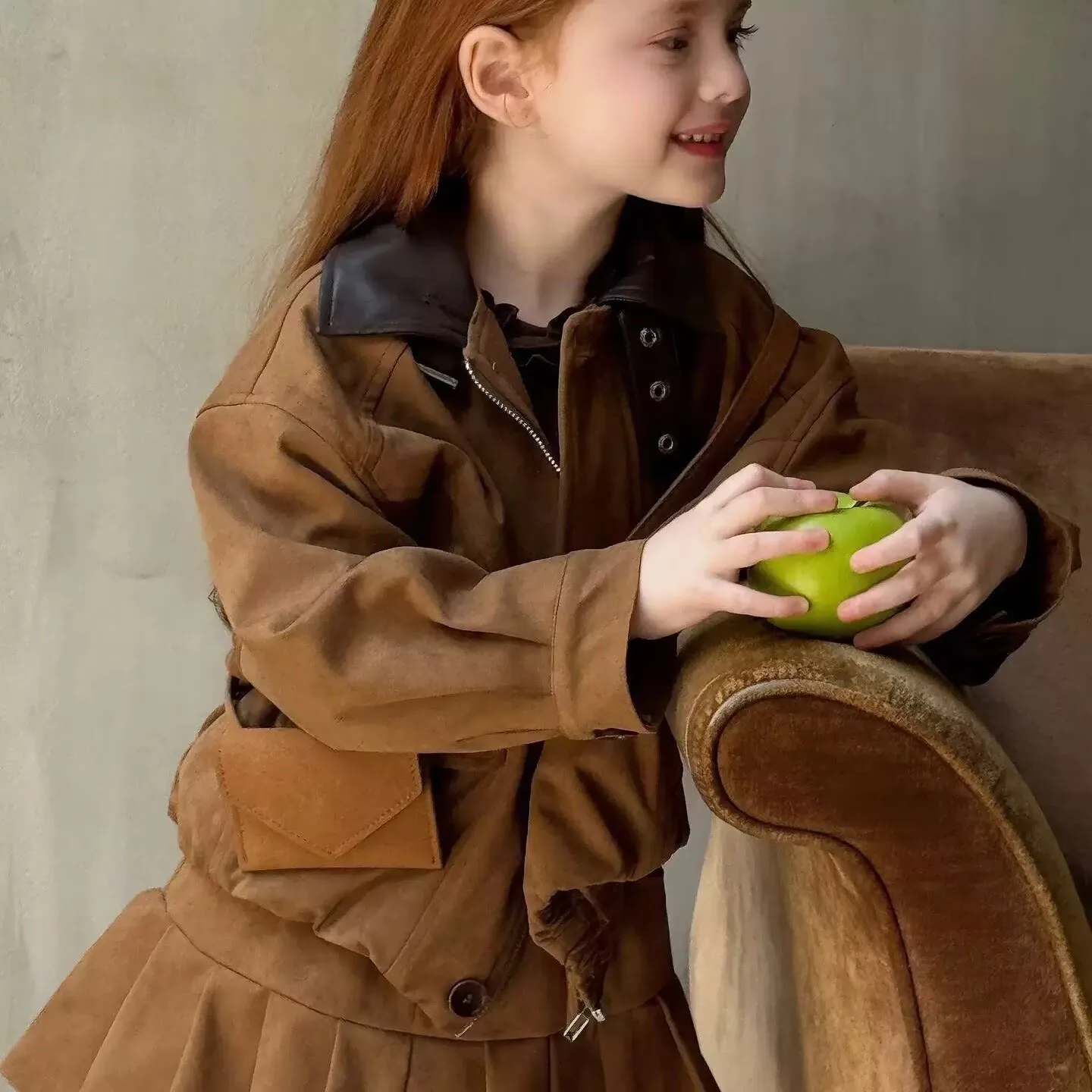 Daily Fall Winter Style 2PCS SETS kids' sets and outfits for Cute Baby Girl Clothes Girls Clothes Top and Skirt