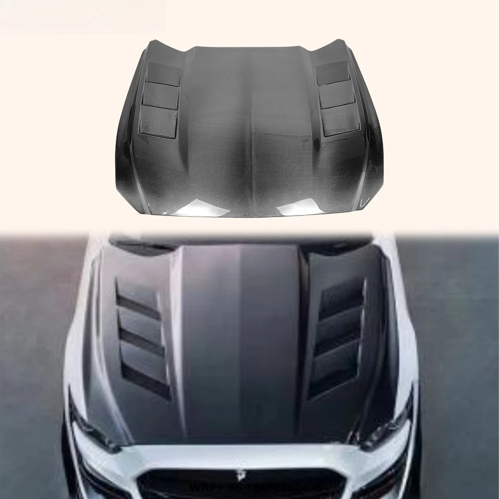

For Ford Mustang 2 Door 2015-17 Carbon Fiber AC Style Front Vented Cooling Hood