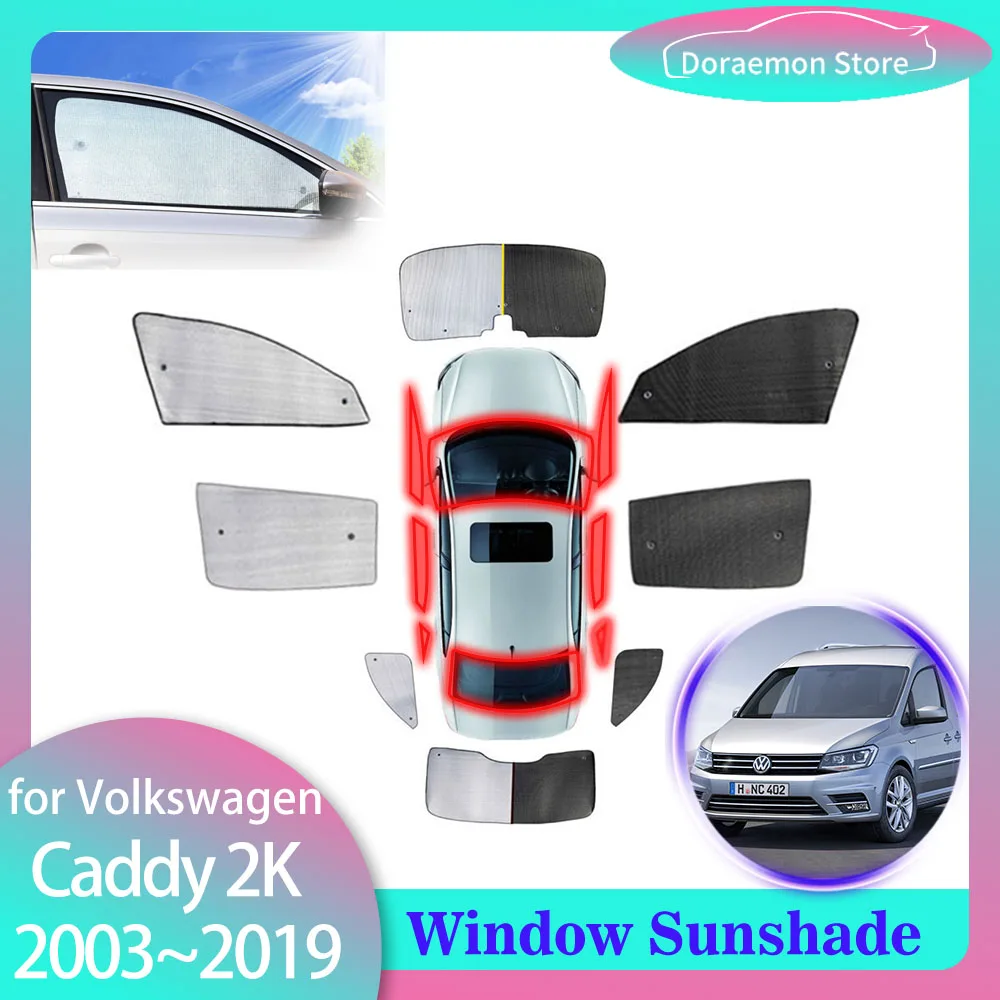 Zonneschermen Met Volledige Dekking Voor Volkswagen Vw Caddy 2K Mk3 Maxi 2003 ~ 2019 2004 2015 Zonwering Voorkant Zonnescherm Cover Accessorie