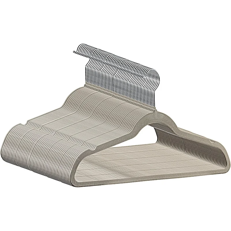 

Premium Velvet 50 Pack, Non-Slip Suit Clothes Hangers, 360 Degree Swivel Hooks And Slim Profile To Maximize Closet Space