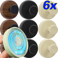 6/1PCS Suction Cup Hooks Punch-free Wall Mounted Hook Hanging Towel Storage Holder Household Bathroom Kitchen Vacuum Suction Cup