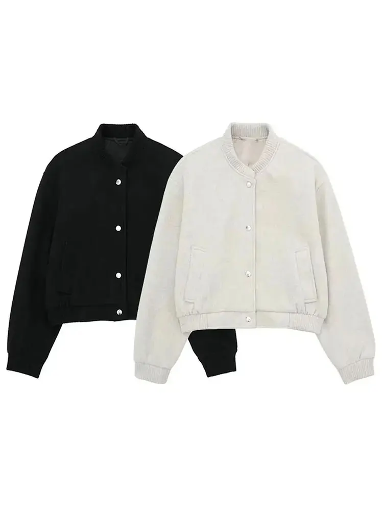 HH 2025 Chaqueta corta Retro de Color sólido para mujer, chaqueta Retro de un solo pecho a la moda para mujer, chaqueta para ir al trabajo Y2K