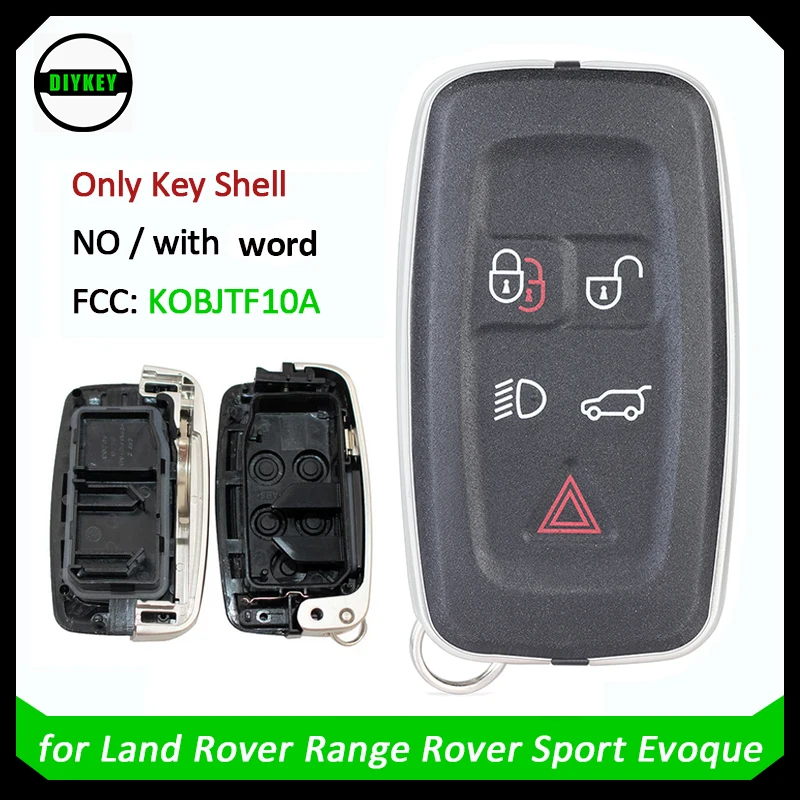 DIYKEY 5-przyciskowy pilot zdalnego sterowania do Land Rover Range Rover Sport 2010-2012 Obudowa bagażnika Panic Fob Shell# LR052905