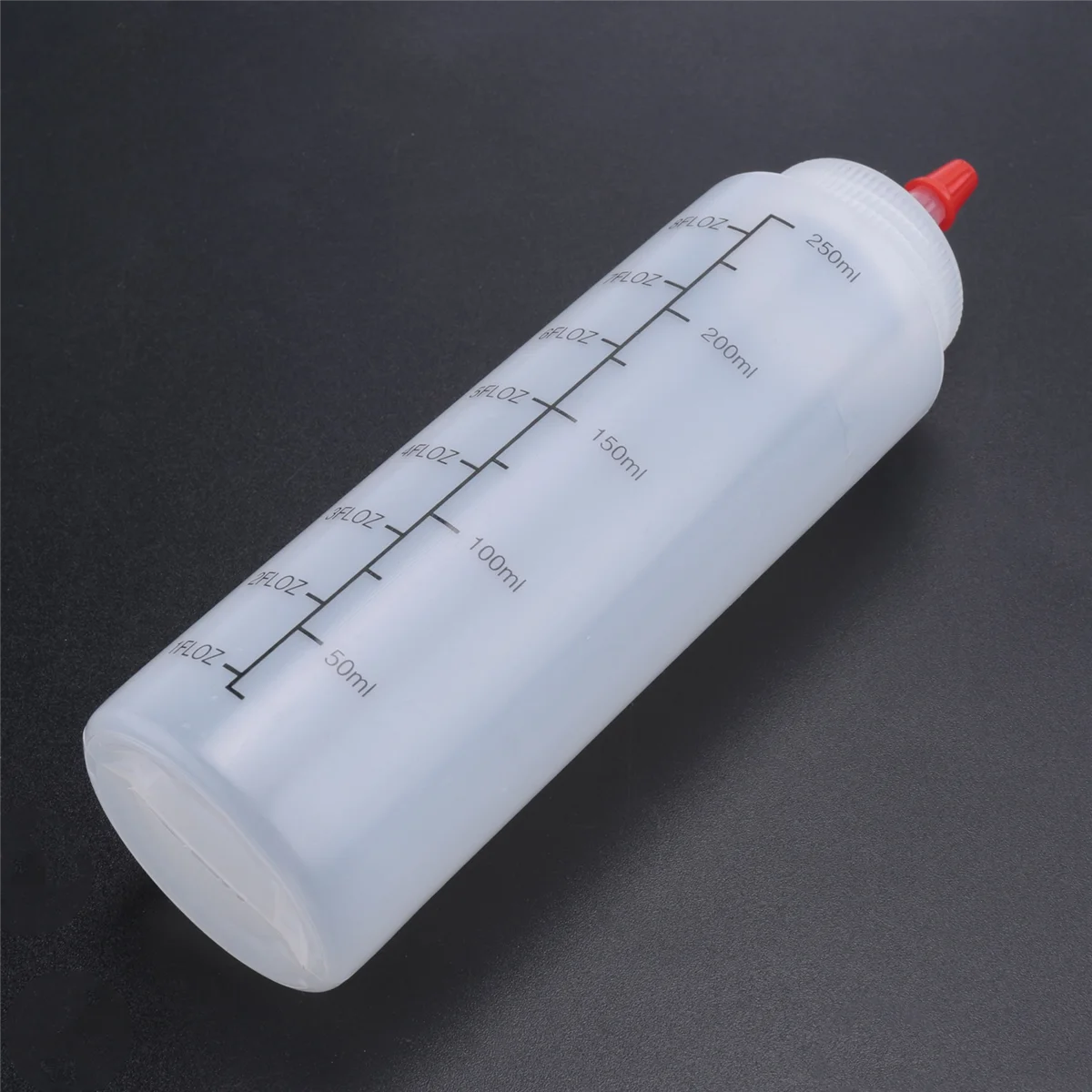 

12-Pack 8 Oz Condiment Squeeze Bottles with Red Tip Cap - Durable Plastic Squirt Bottle for Ketchup, Sauces, Syrup HY