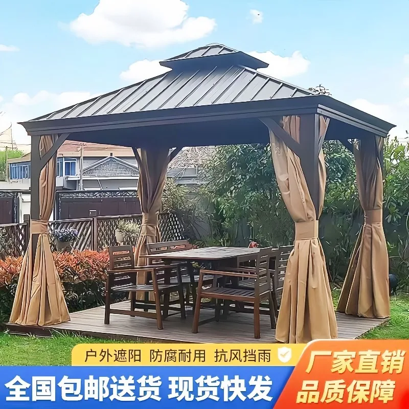 Gazebo Courtyard Garden Villa Pavilion Aluminum Awning Outdoor Four Corner Tent Customizable