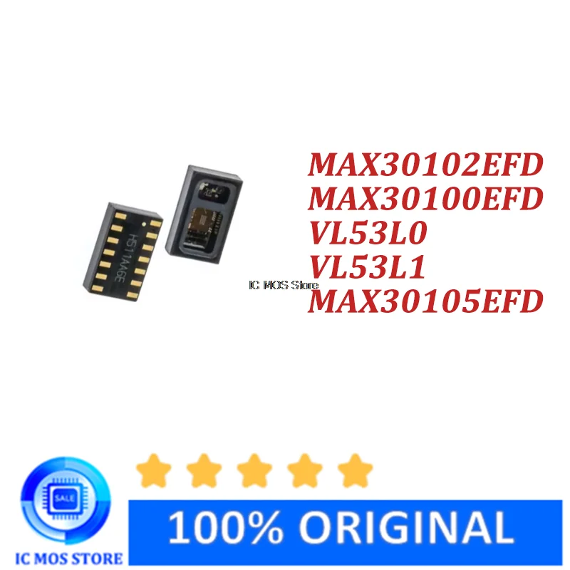 

5PCS MAX30102EFD+T MAX30105 MAX30100 heart rate sensor Blood oxygen sensor