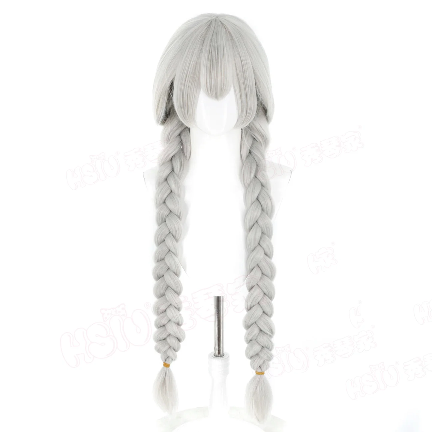 Movie Judy Cosplay Wig Judy Hopps Long White Wig Bouble Braids For Comicon Party Adult Women Men