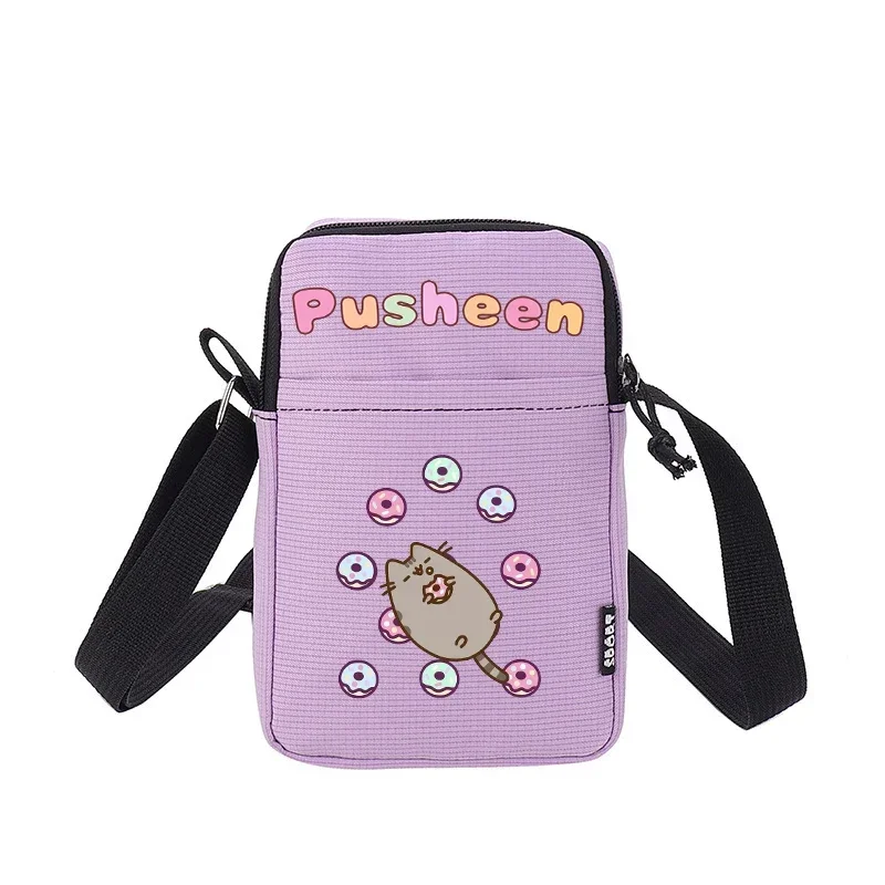 Pusheens Shoulder Bag Girls New Anime Kawaii Cute Cat Mini Phone Messenger Pouch Kids Outdoor Sport Travel Wallet Woman Gifts