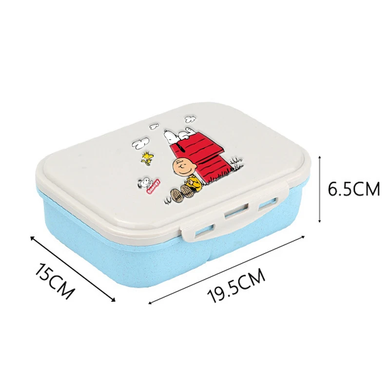 

Snoopy women men Lunch Box Kawaii Anime Portable Bento Boxs Student Hermetic Food Crisper Single Layer Capacity birthday Gift