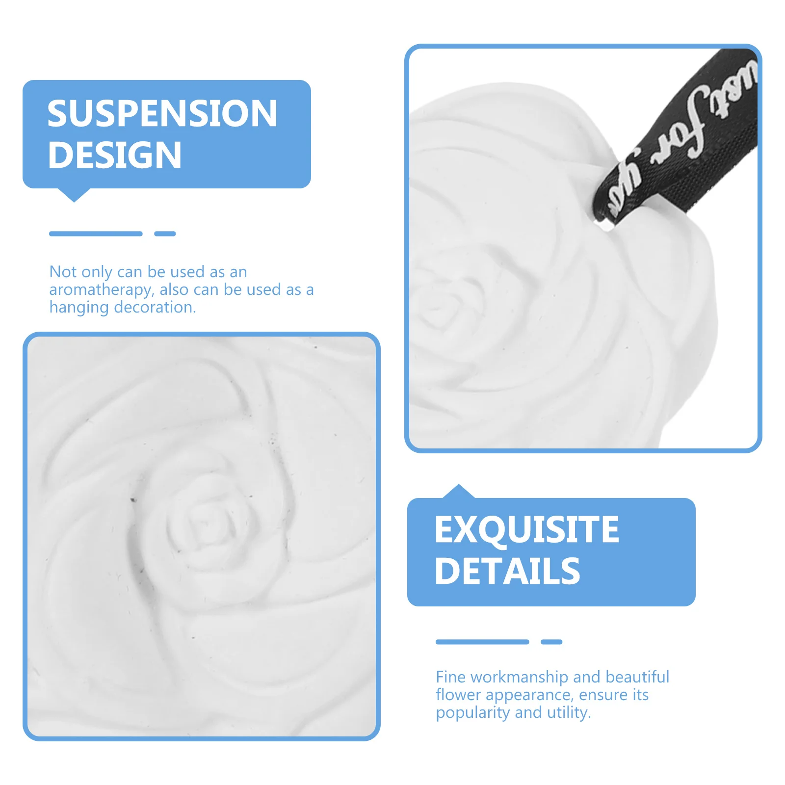 

4pcs Flower Shaped Aromatherapy Air Freshener For Closet Car Room Home Decor Long Lasting Gypsum Scent Hanging Deodorizer