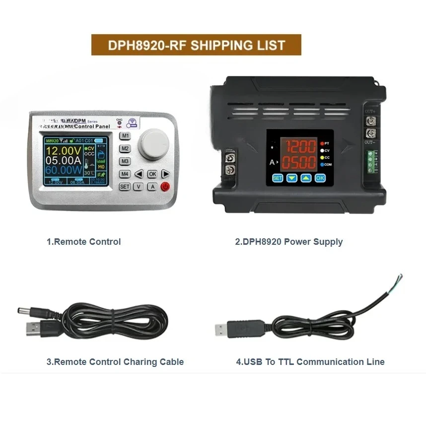 

DPH8920-RF485 DPH8920-RF DPH8909-RF485 Digital Adjustable Step Down Voltage Power Supply Buck Converter 20A Remote Control