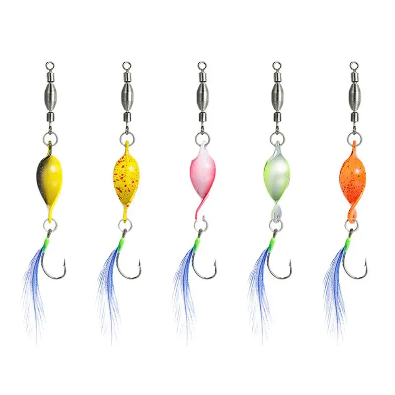 

Sequin Bass Fishing Lures Metal Fish Hooks Fishing Baits Spinner Baits 5 Pcs Sequin Swimbaits Fishing Hooks Bait Tackle Kit For