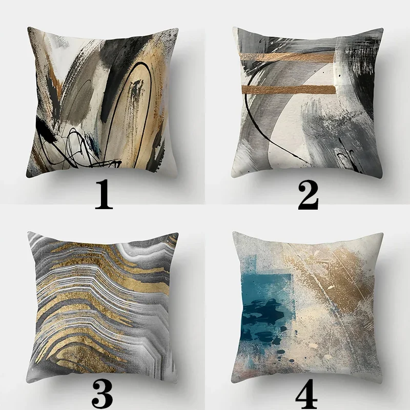 Oil painting art style Pillowcase 45cmX45cm Square Sofa Pillow Cover Colorful ink Cushion cover