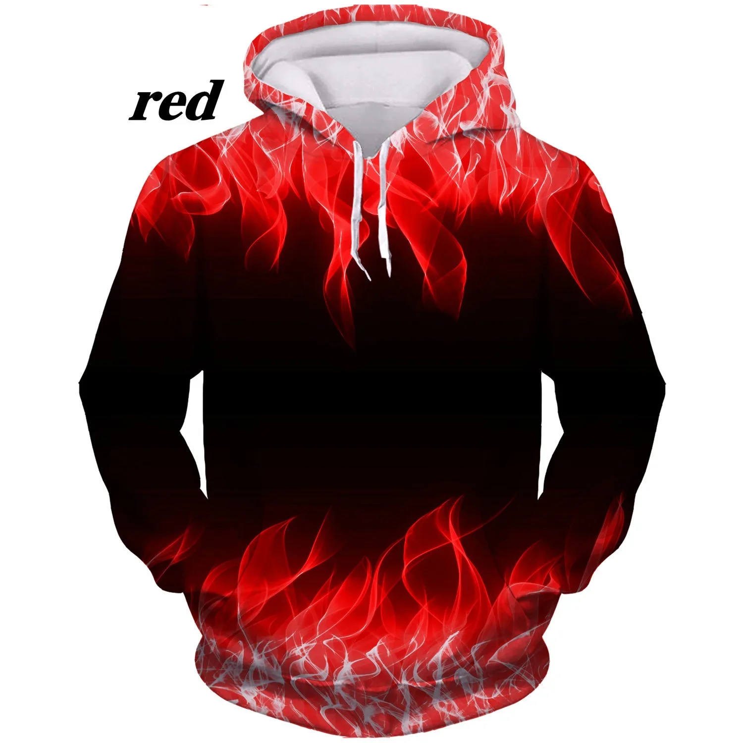 2024 venda quente 3d chama hoodies masculino/feminino moletom inverno outono oversized com capuz solto outwear pullovers