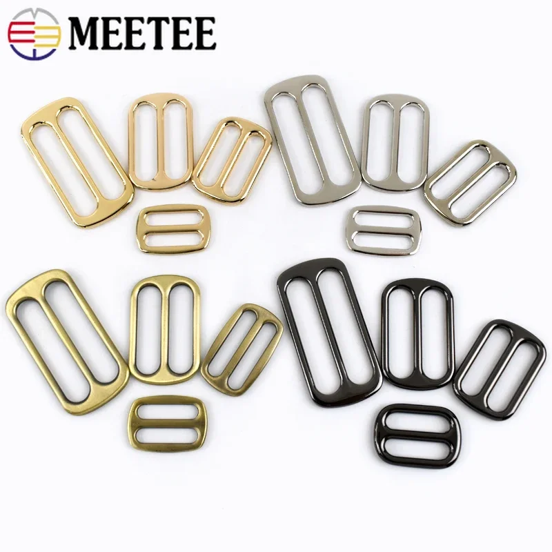 5/10Pcs 12-50mm Metal Buckles for Strap Bag Tri-Glide Slider Ring Clasp Webbing Belt Hook Adjuster DIY Backpack Loop Accessories