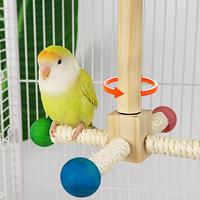 Parrot Perch Budgie Exercise Toy Station Pole for Macaws Parakeets