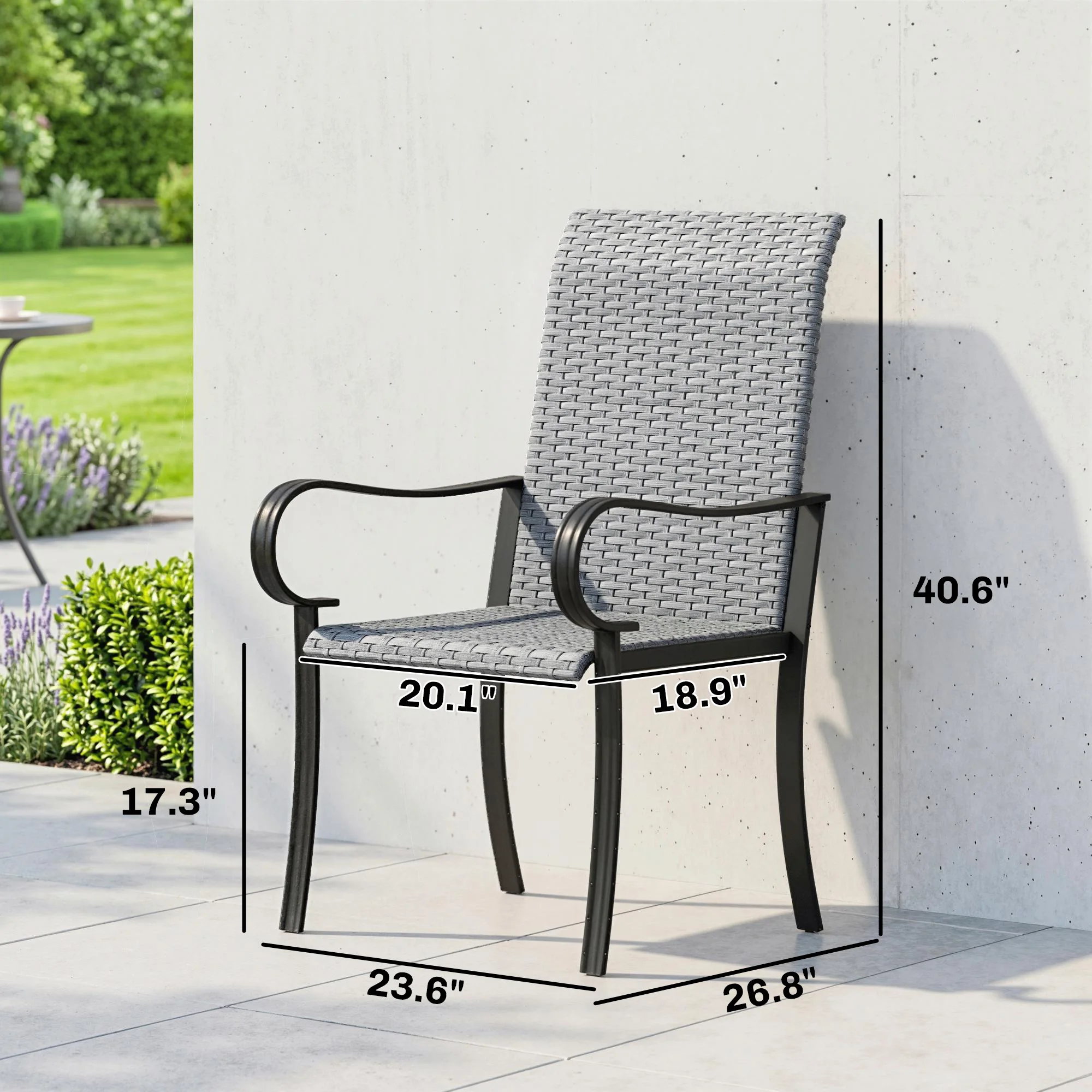 Grijze set van 4 buiten eetkam - Outdoor Furniture Dining Set recensie en prijs