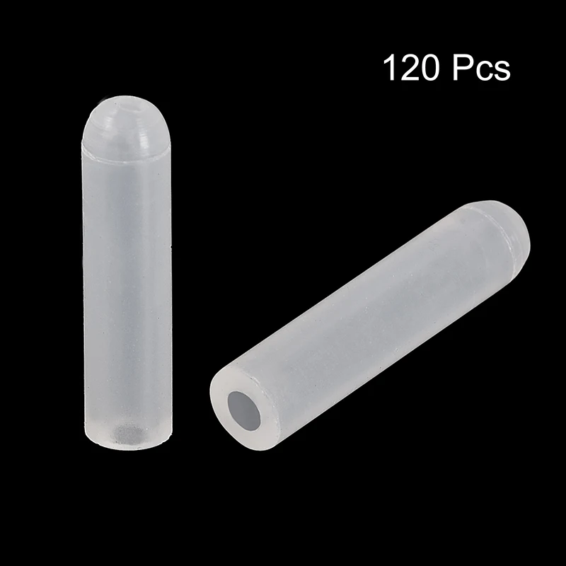 

120pcs 2.4mm 2.6mm Rubber End Caps Screw End Cap Cover Furniture Leg Protectors Tube Hub Thread Protector Rubber Threaded Cap