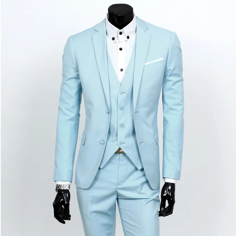 

H143 Suit set men's groom best man suit three-piece suit casual slim men's suit formal wear men's clothing