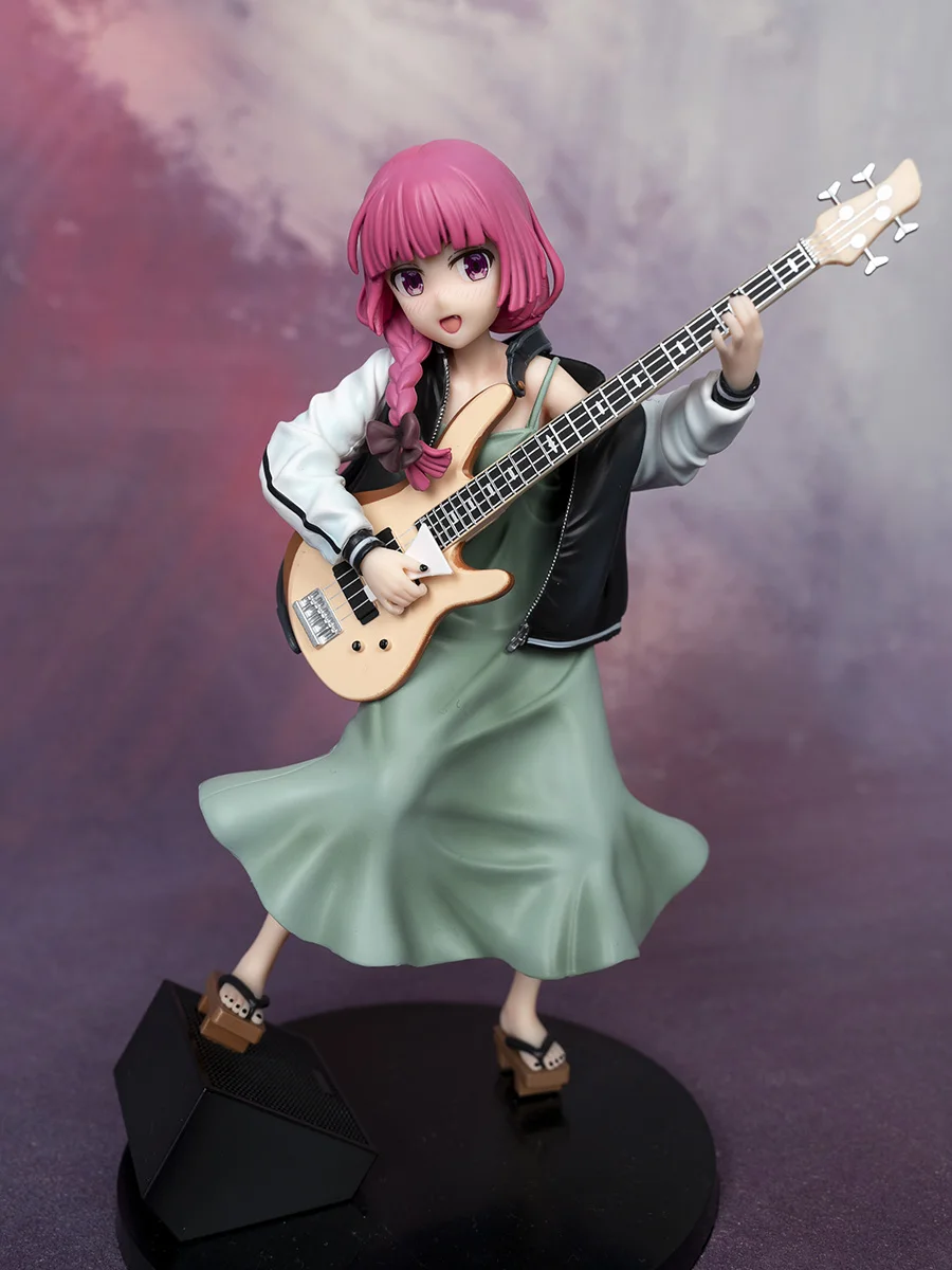 孤独なロックアニメフィギュア-ボーカロイドアニメテーマ-pvcモデル玩具-220mm-高品質コレクタブルアニメバンドガールフィギュア