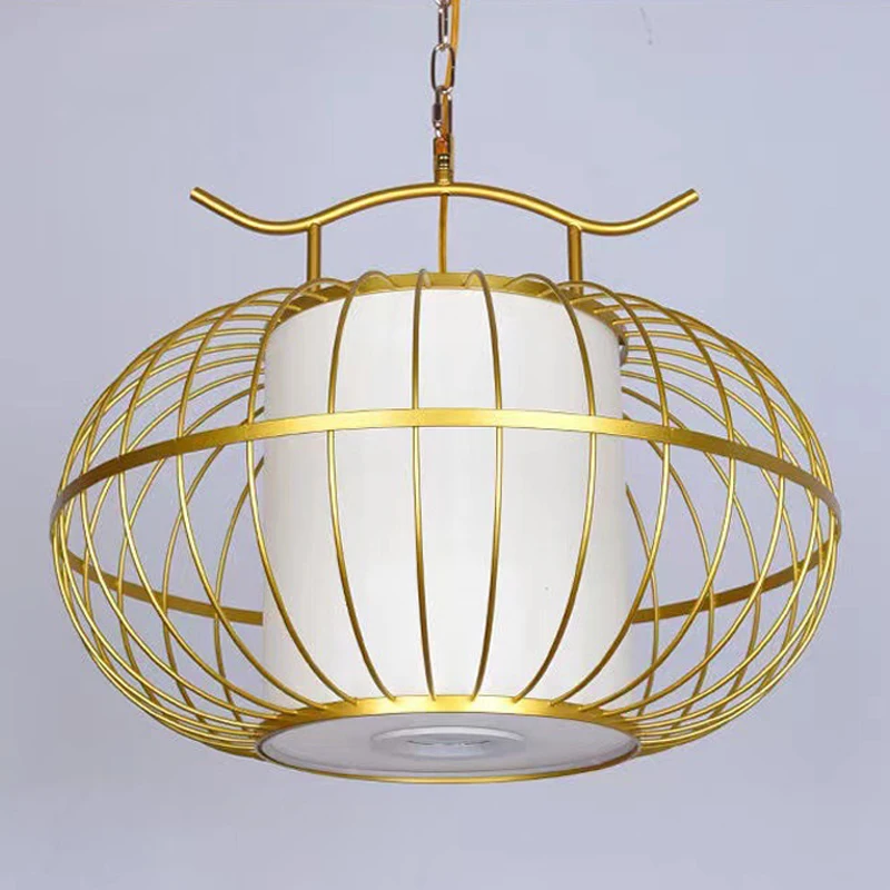 جديد الصينية قفص الطيور قلادة أضواء خمر مطعم المقهى إناء/ قدر مطعم الإبداعية الحديد الفن العتيقة الثريا ديكور