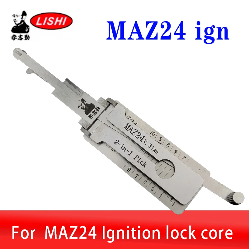 Original MAZ24 ign LISHI 2in1 For MAZ24 Ignition lock core Decoder Car Door Open tool Lock Pcik tool Locksmiths tool