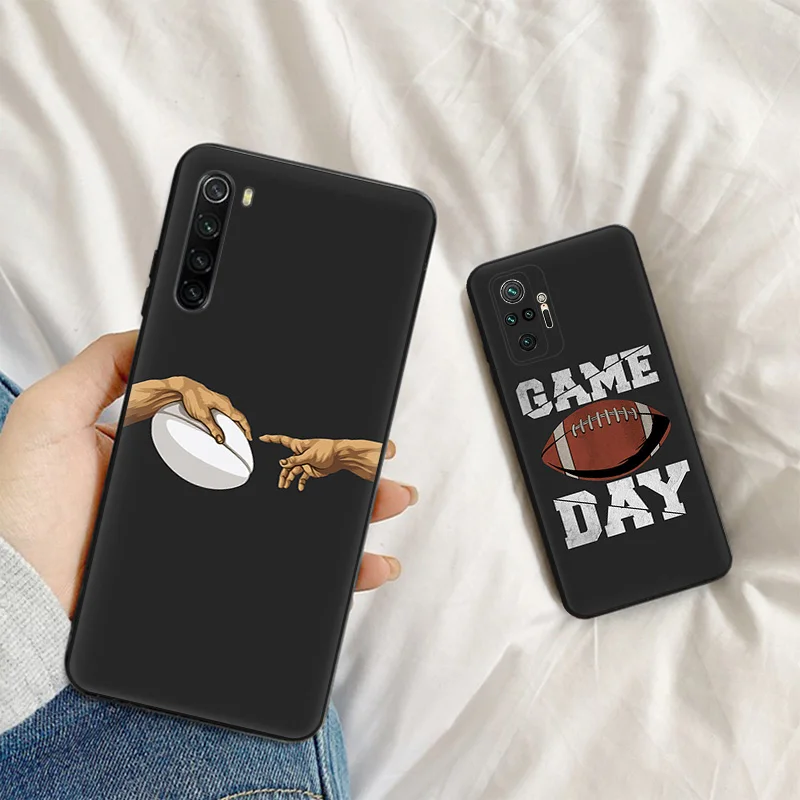 Silicone Soft Phone Case for Redmi 9c 9a 9i a1 a2 Plus k60 k60e k50 k40 Note 9 Pro 9s 9t 8 8t 7 cc9 Girl Tennis God Rugby Cover