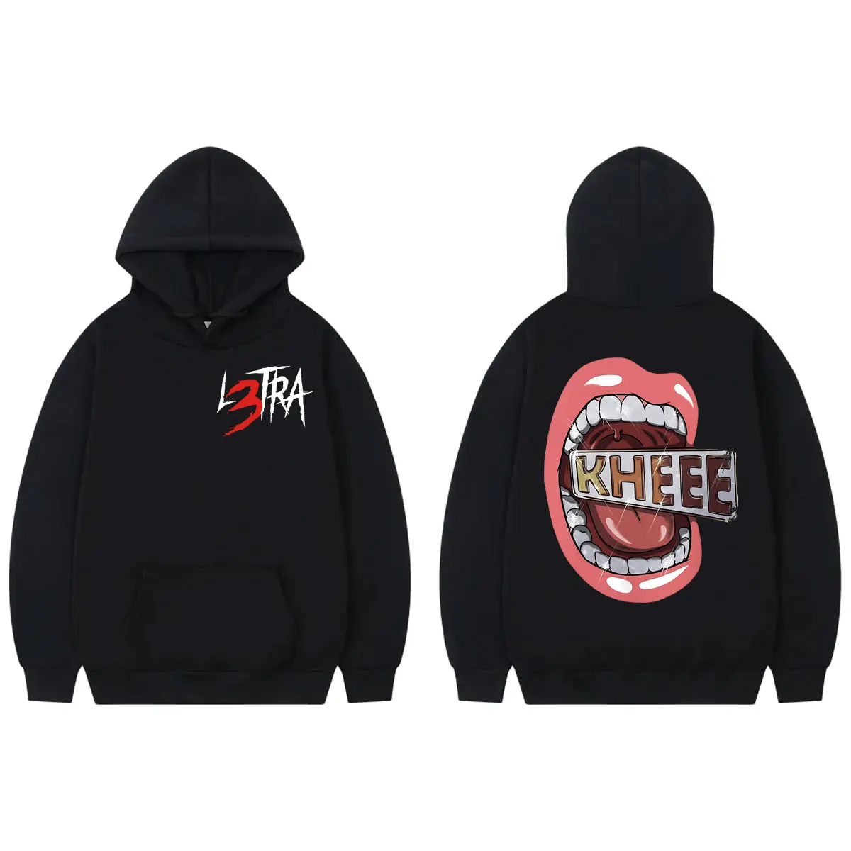 

Rapper Luar La L L3TRA KHEEE Graphic Hoodie Men Women Fashion Hip Hop Hooded Sweatshirts Oversized High Quality Fleece Pullovers