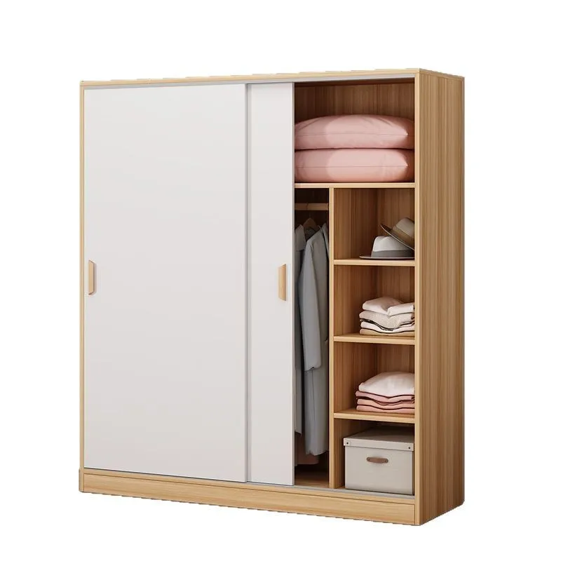 

Wardrobe Home Bedroom Simple Assembly Sliding Door Storage Simple Modern Rental Room Wardrobe Combination